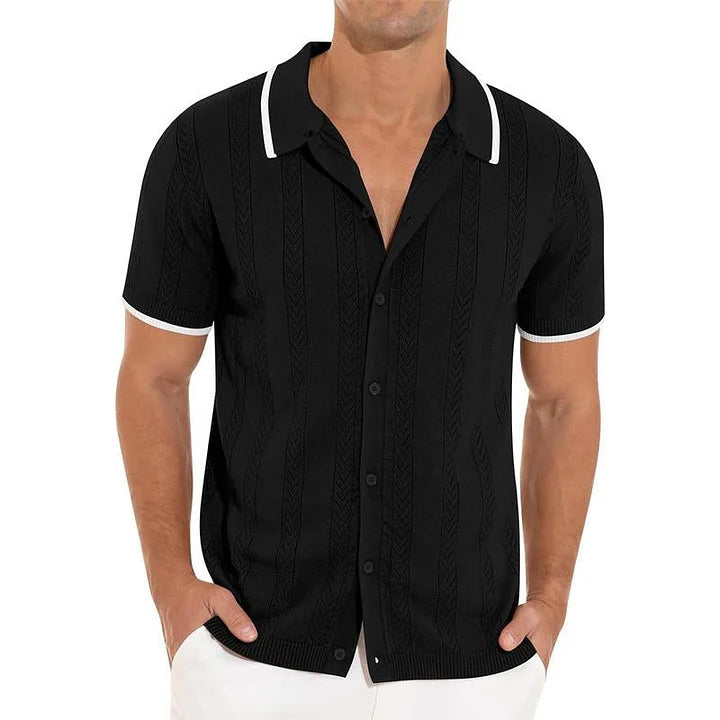 Dirk - Casual Herenshirt met Korte Mouwen
