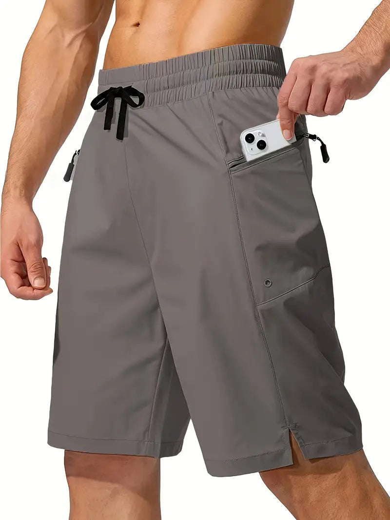 Sneldrogende Strandshort voor Heren met Ritszakken en geen Gaasvoering