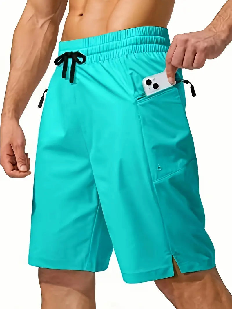 Sneldrogende Strandshort voor Heren met Ritszakken en geen Gaasvoering