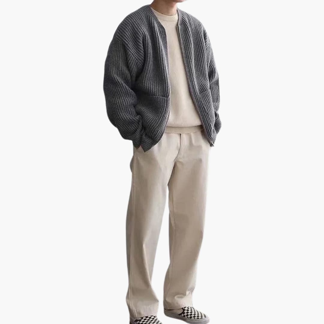 Daniel | Trendy Trui met Open Voorzijde
