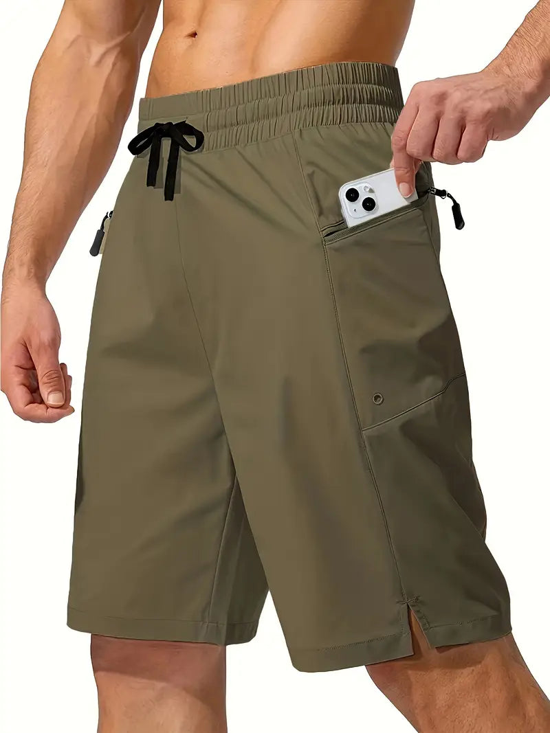 Sneldrogende Strandshort voor Heren met Ritszakken en geen Gaasvoering