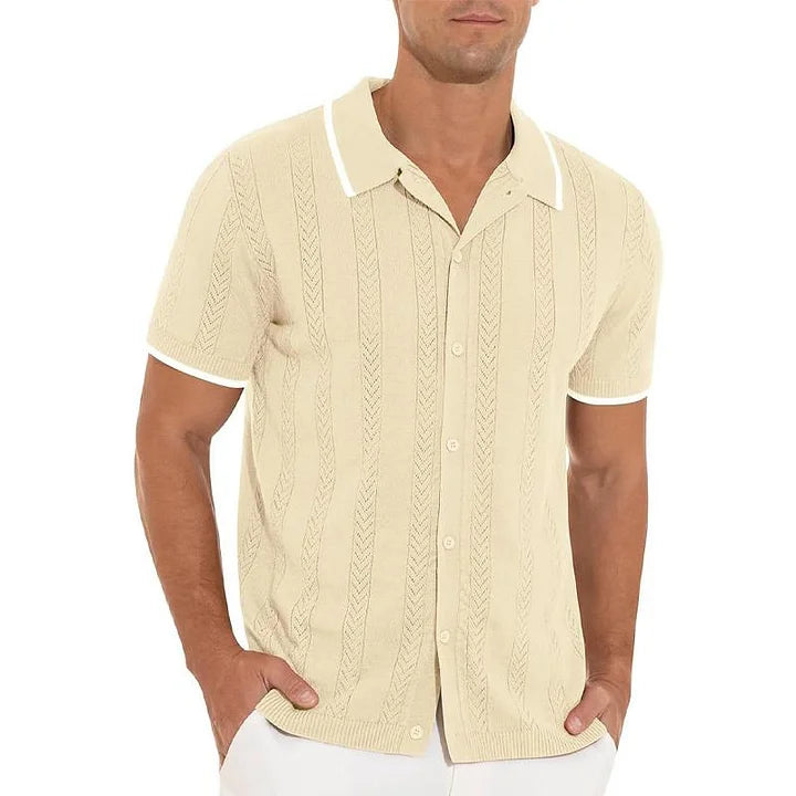 Dirk - Casual Herenshirt met Korte Mouwen