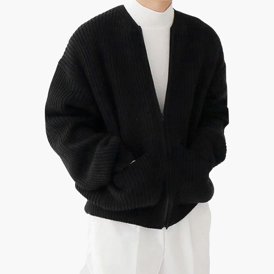 Daniel | Trendy Trui met Open Voorzijde