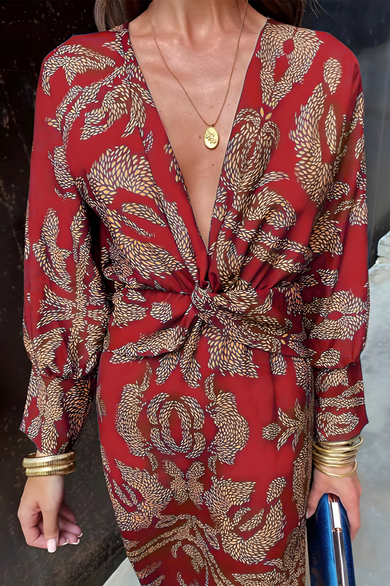 Elegante Print Jurk met Stijl voor Dames