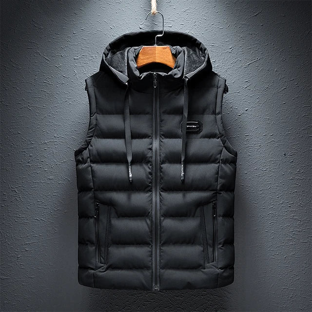 Heren Mode Warme Hooded Waistcoat
