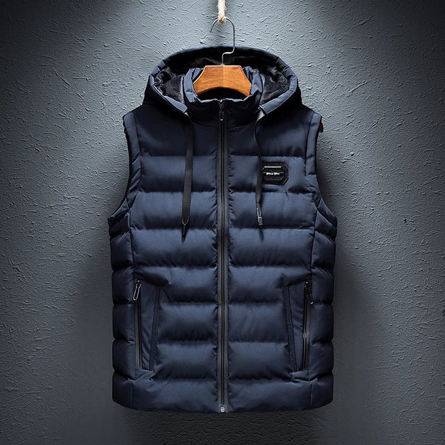 Heren Mode Warme Hooded Waistcoat