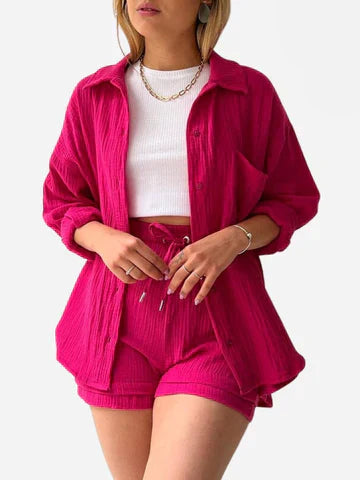 Tweedelig Zomerpak voor Dames - Shirt en Korte Broek