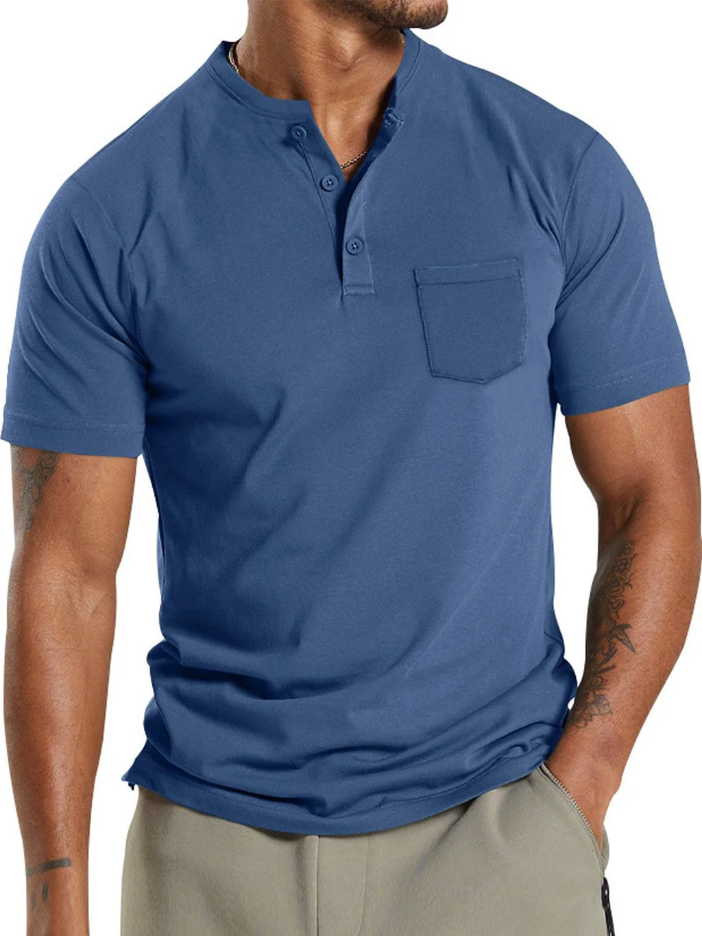 Bas - Henley T-shirt voor Heren