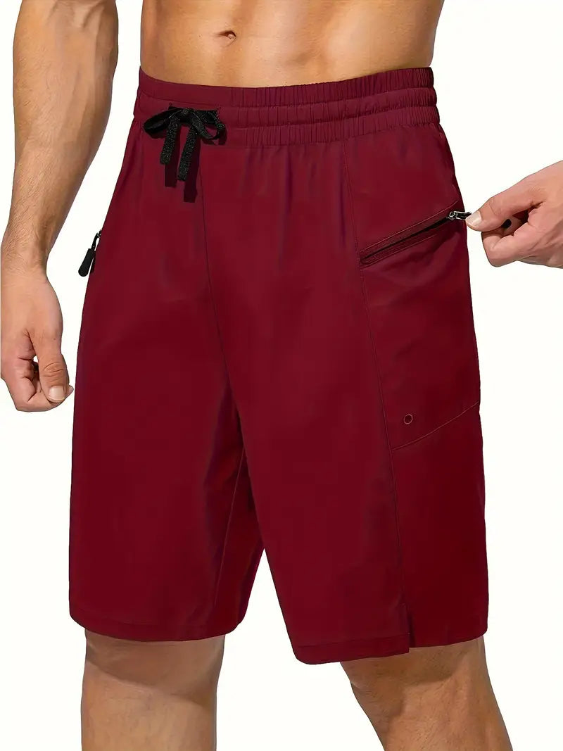 Sneldrogende Strandshort voor Heren met Ritszakken en geen Gaasvoering