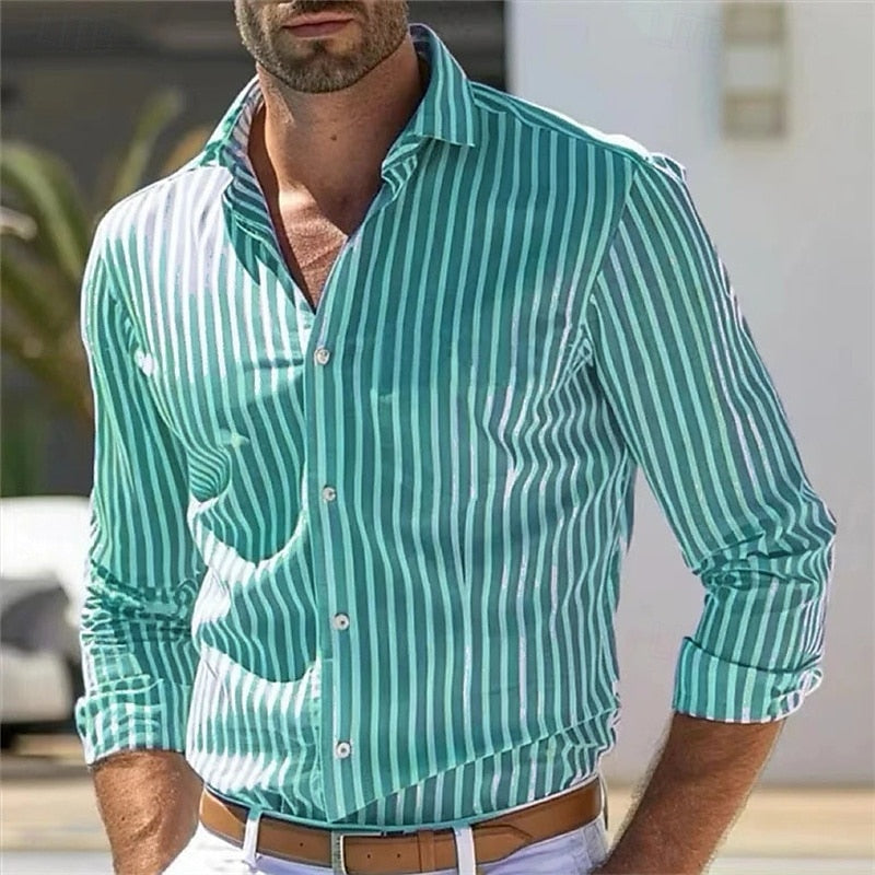 Bart - Casual Gestreept Herenshirt