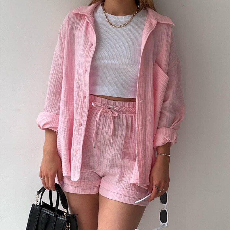 Tweedelig Zomerpak voor Dames - Shirt en Korte Broek