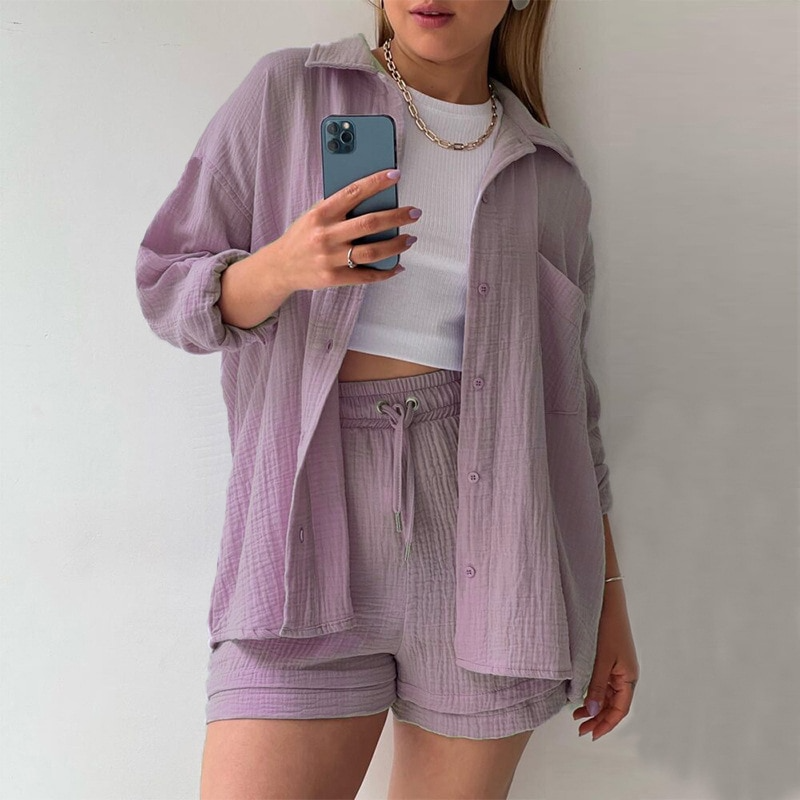 Tweedelig Zomerpak voor Dames - Shirt en Korte Broek