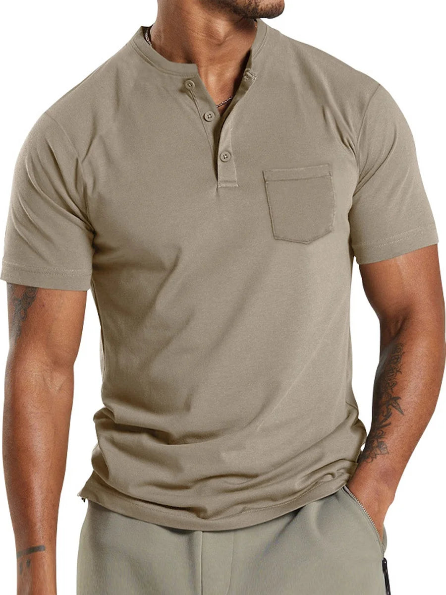 Bas - Henley T-shirt voor Heren