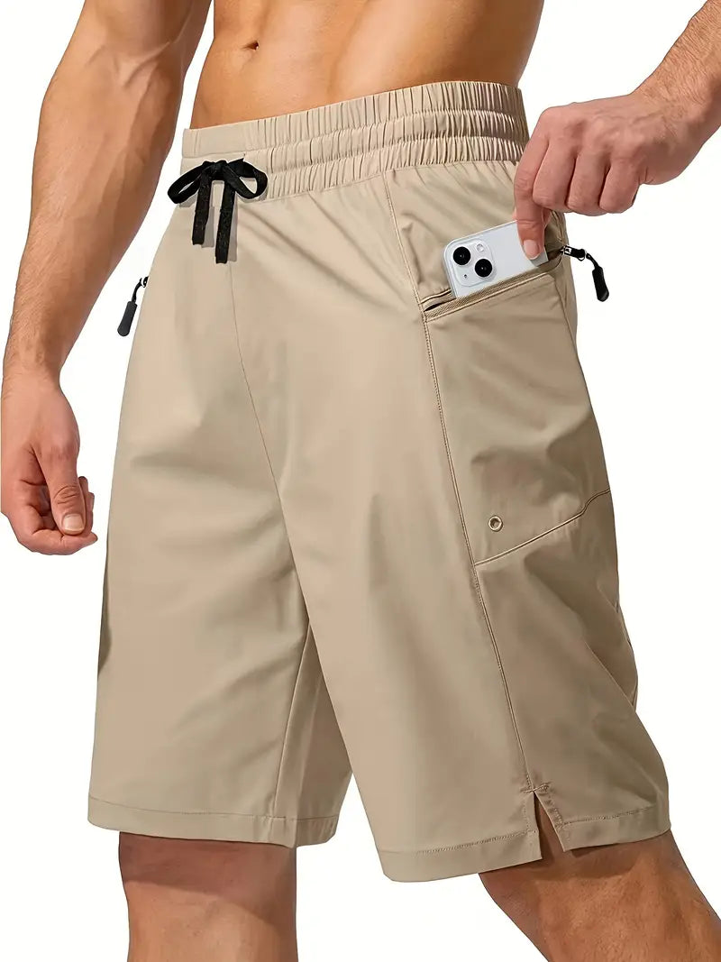 Sneldrogende Strandshort voor Heren met Ritszakken en geen Gaasvoering