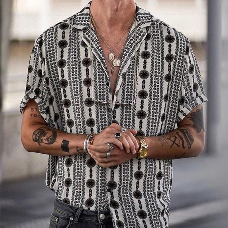 Casual Overhemd met Kraag en Funky Print voor Heren