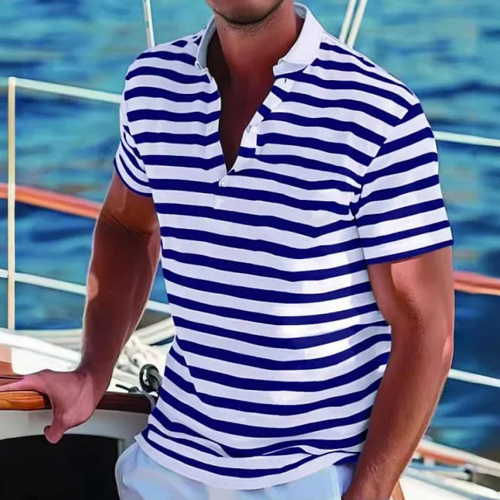 Floris - Retro Gestreept Polo Shirt voor Heren