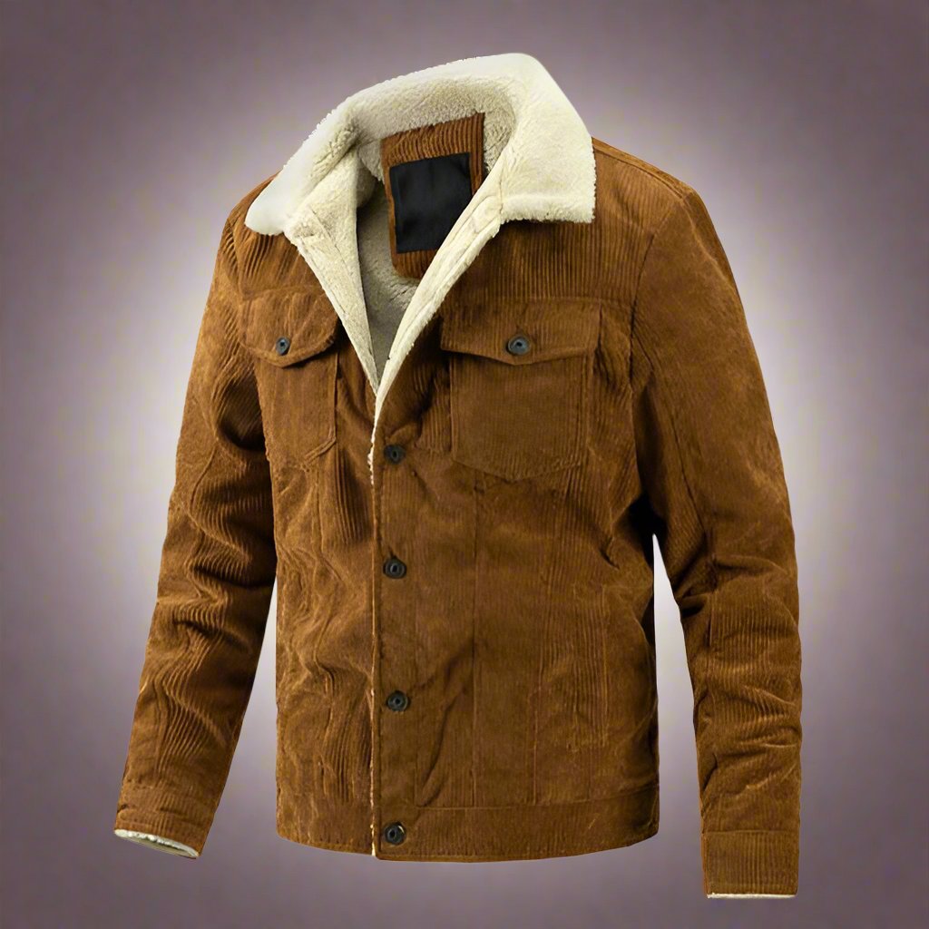 Paul | Corduroy Vintage Herfst/Winterjas voor Heren