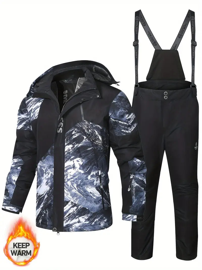 Heren Waterdichte 2-Delige Ski Set met Jas en Broek