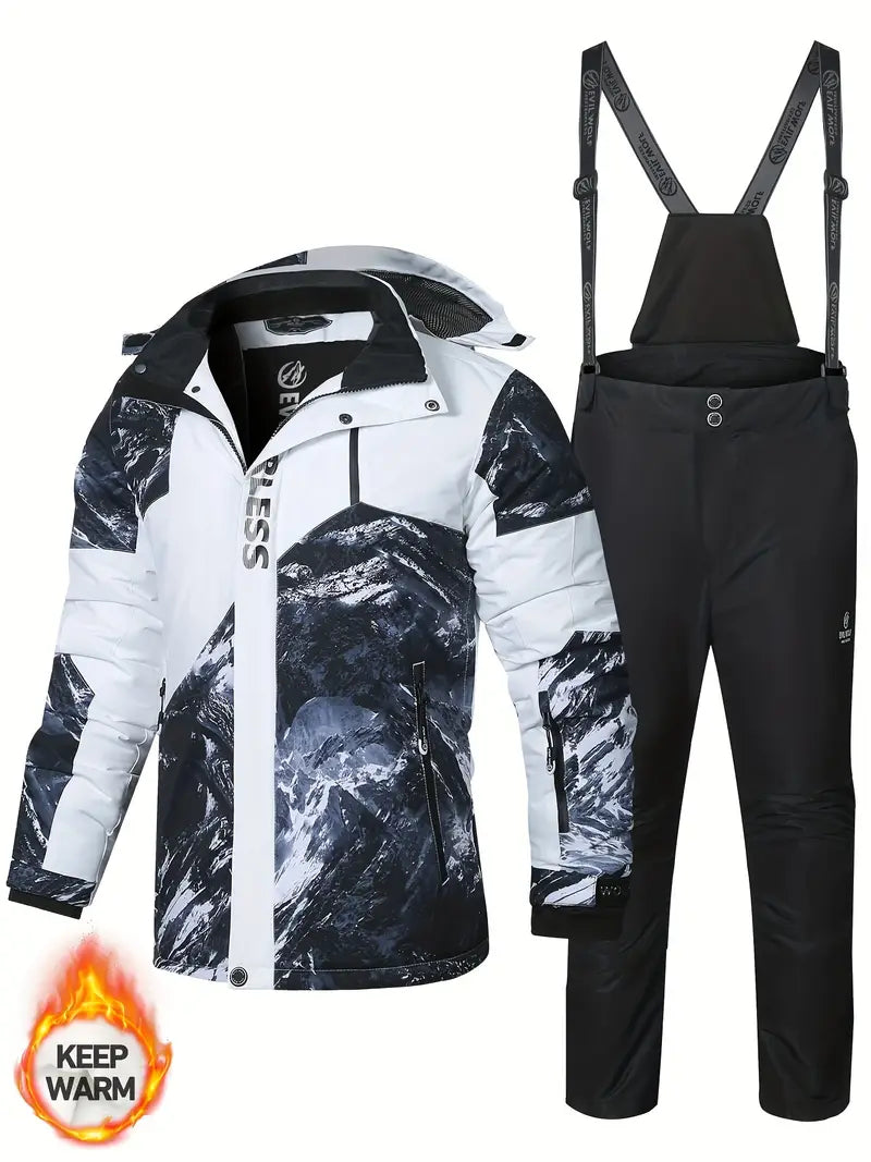 Heren Waterdichte 2-Delige Ski Set met Jas en Broek