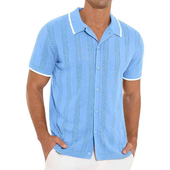 Dirk - Casual Herenshirt met Korte Mouwen