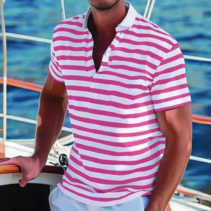 Floris - Retro Gestreept Polo Shirt voor Heren