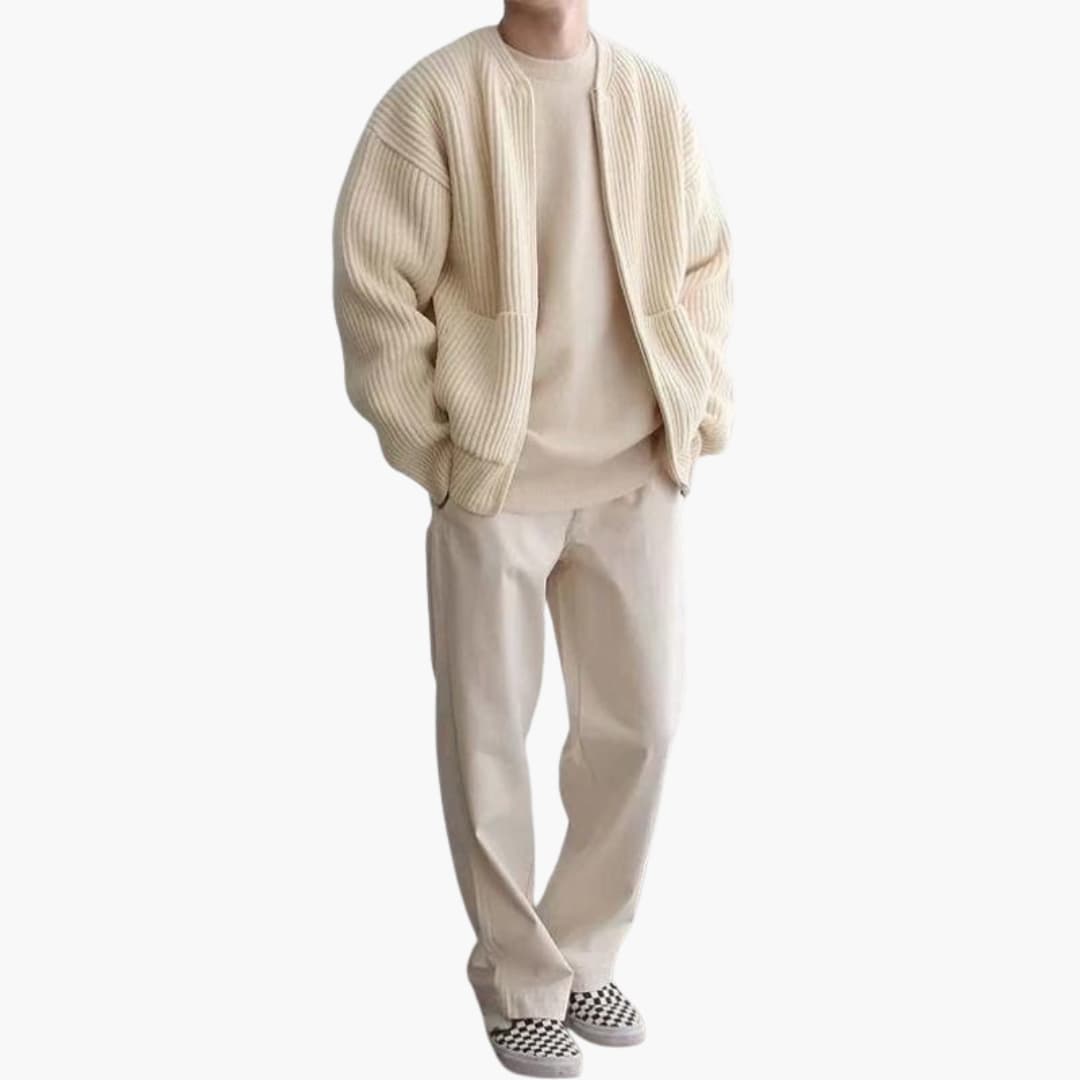 Daniel | Trendy Trui met Open Voorzijde