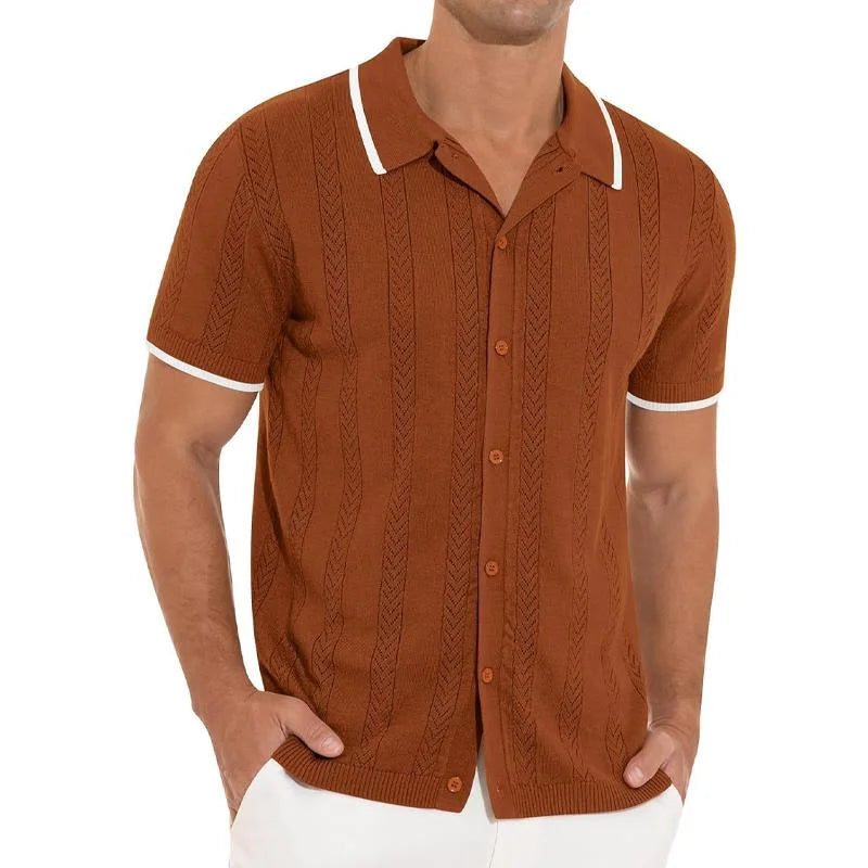 Dirk - Casual Herenshirt met Korte Mouwen