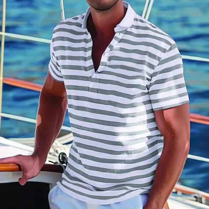 Floris - Retro Gestreept Polo Shirt voor Heren