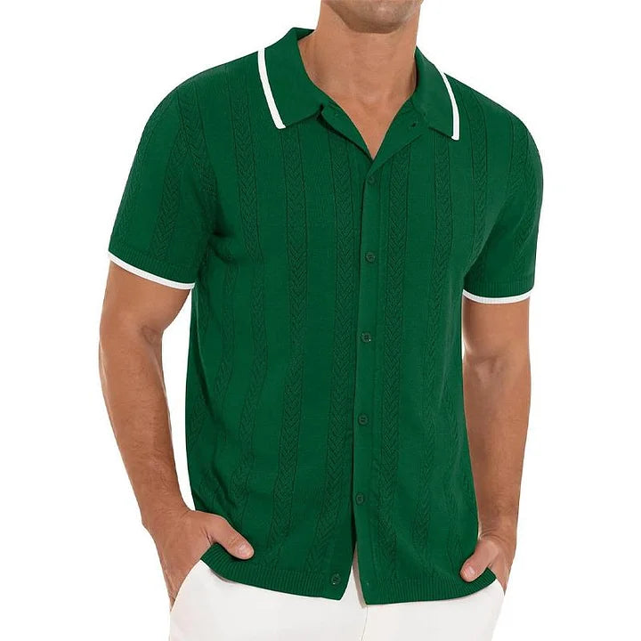 Dirk - Casual Herenshirt met Korte Mouwen
