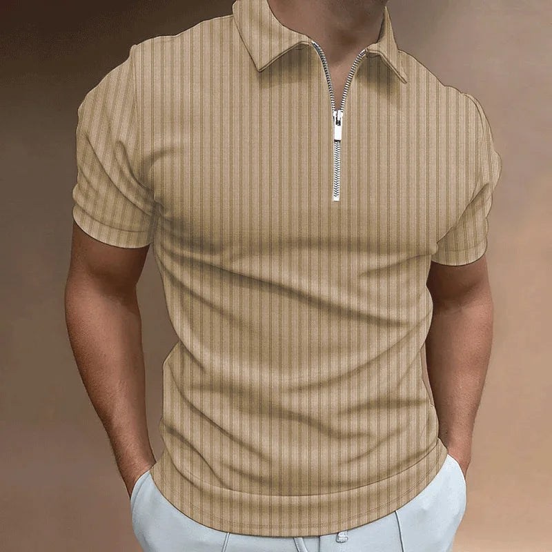 Heren Prestige Zip Polo voor Moderne Stijl