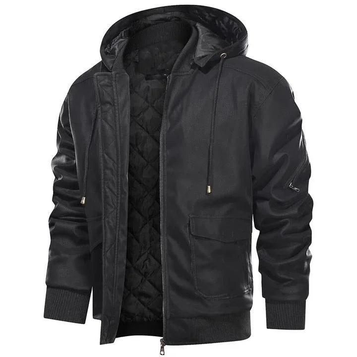 Corrado | Heren Winter Faux Leren Motorjack