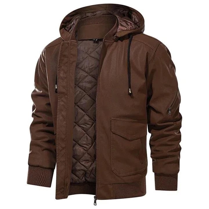 Corrado | Heren Winter Faux Leren Motorjack