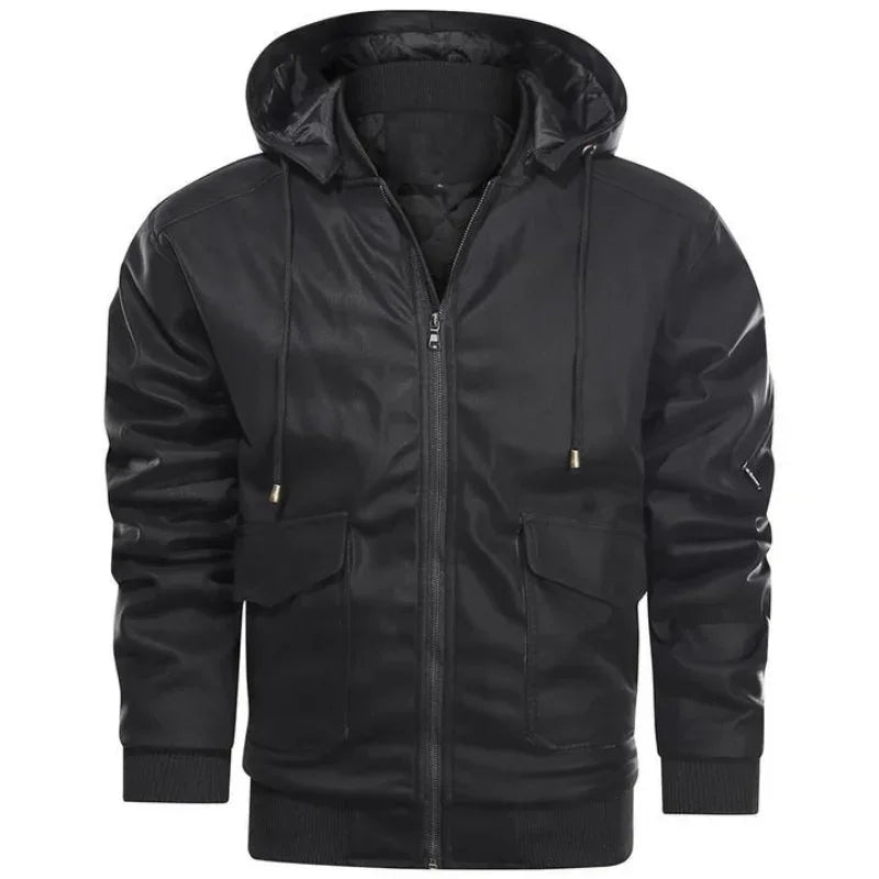 Corrado | Heren Winter Faux Leren Motorjack