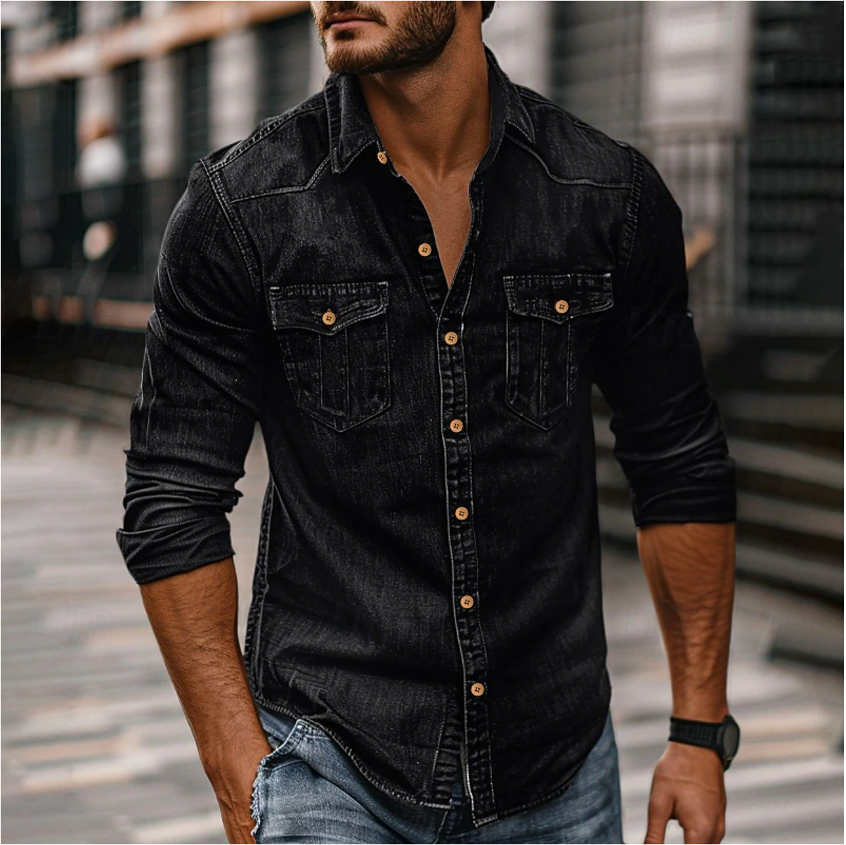 Hans | Denim Shirt voor Heren