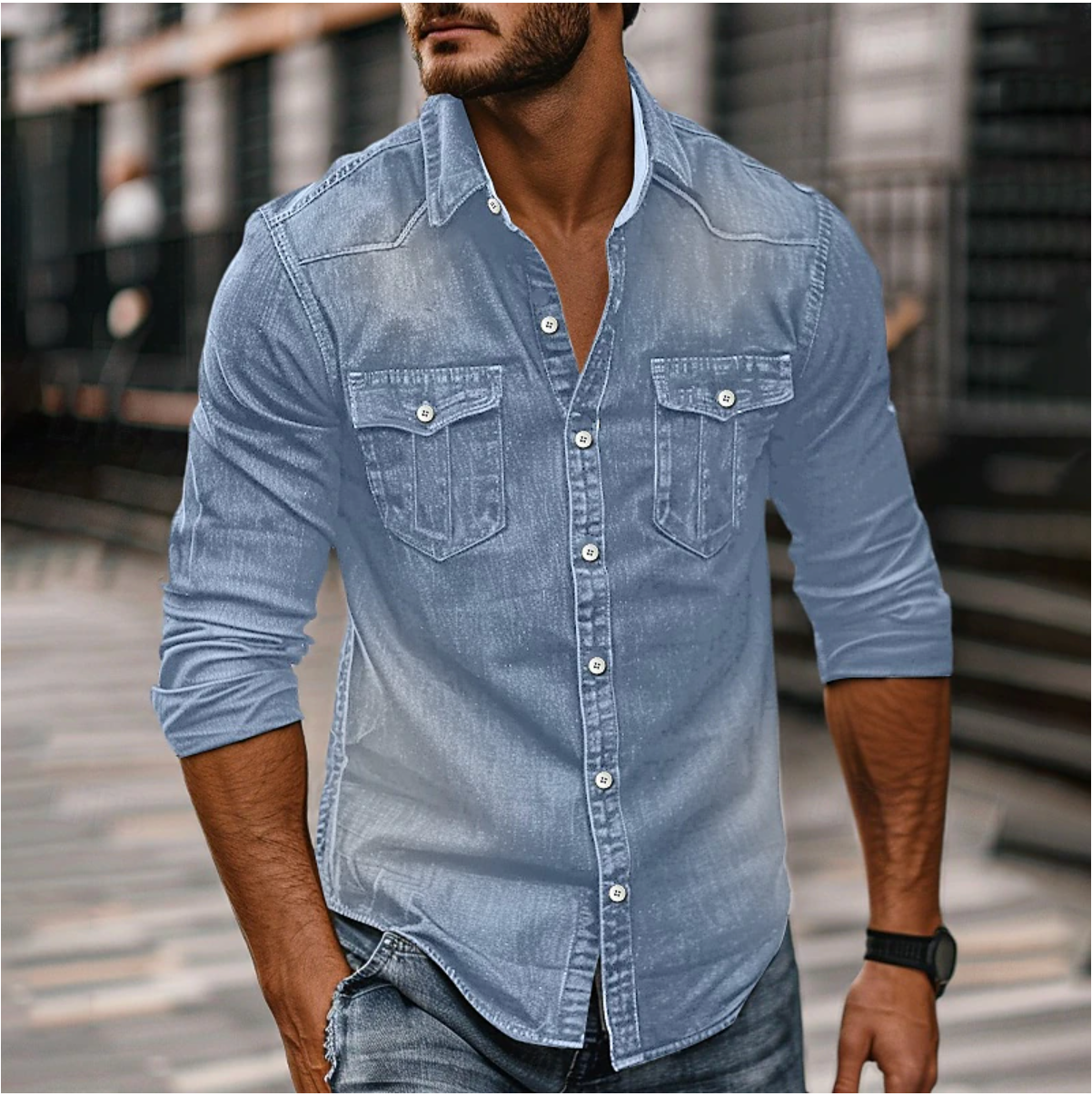 Hans | Denim Shirt voor Heren