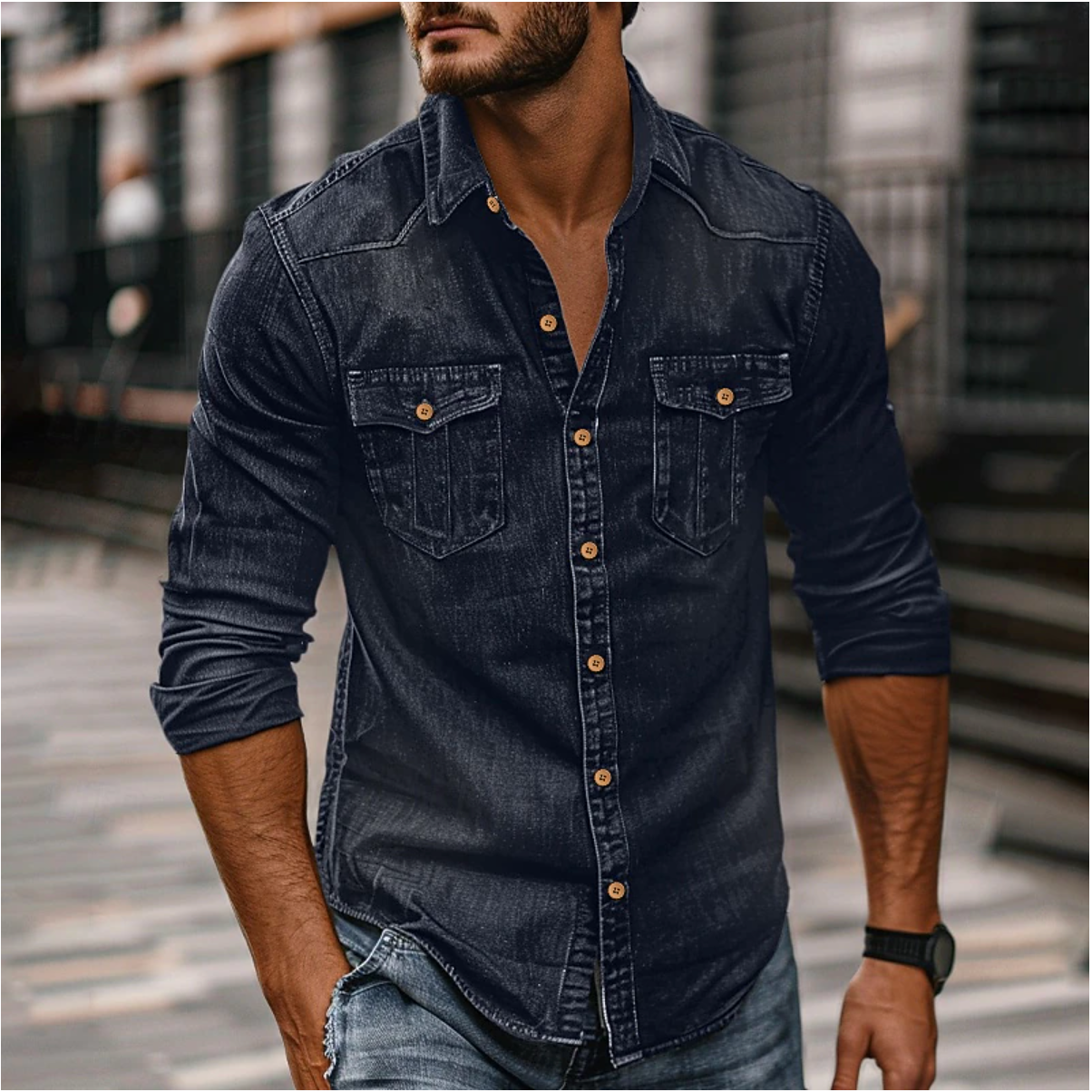 Hans | Denim Shirt voor Heren