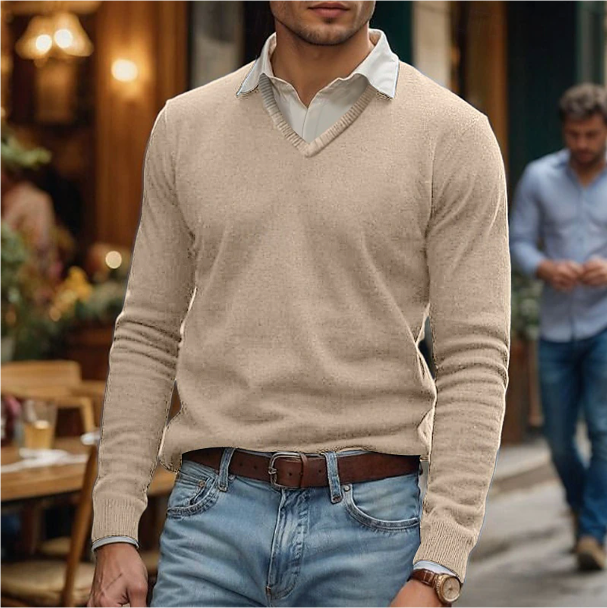 Rik | Heren V-hals Sweater