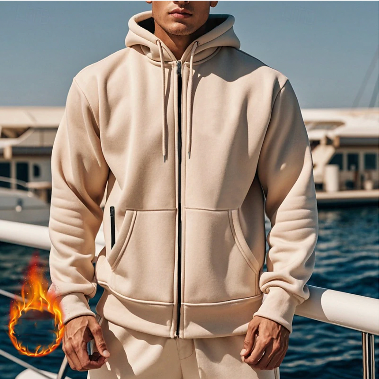 Barnaby | Casual Full Zip Fleece Hoodie