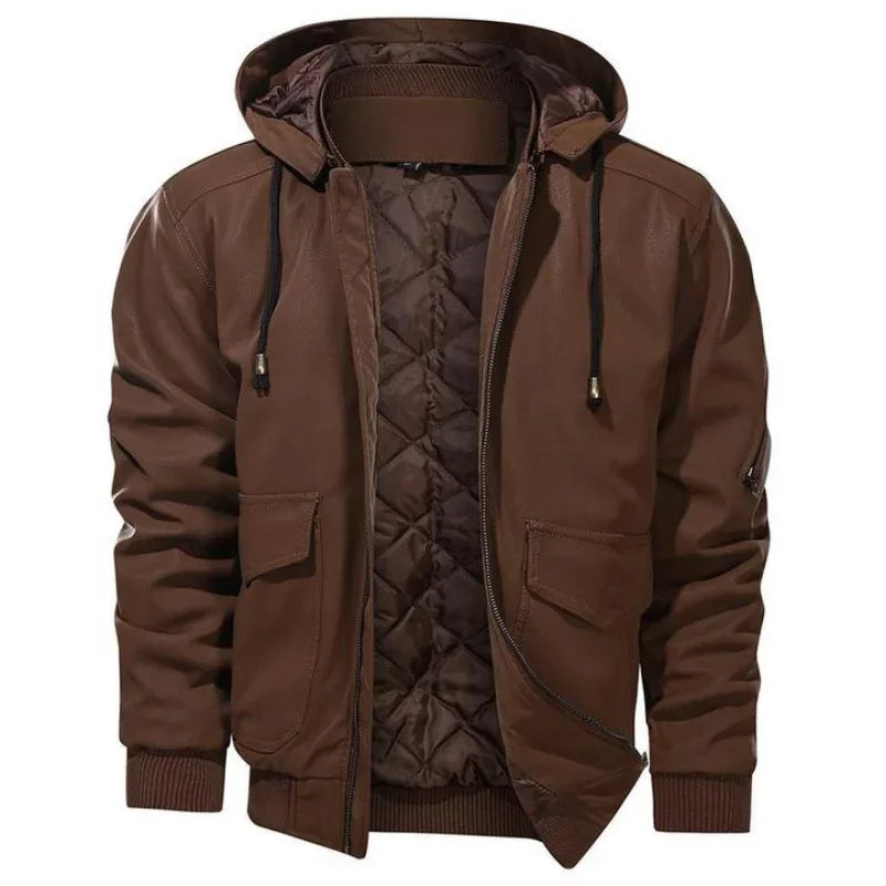 Corrado | Heren Winter Faux Leren Motorjack