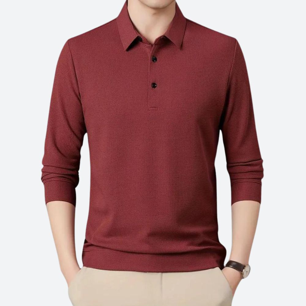 Casual Polo Shirt met Lange Mouwen voor Heren