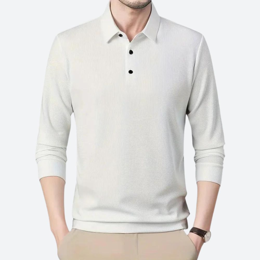 Casual Polo Shirt met Lange Mouwen voor Heren