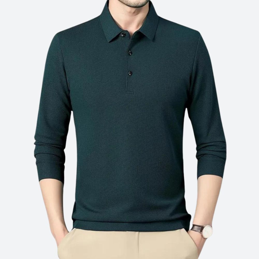 Casual Polo Shirt met Lange Mouwen voor Heren