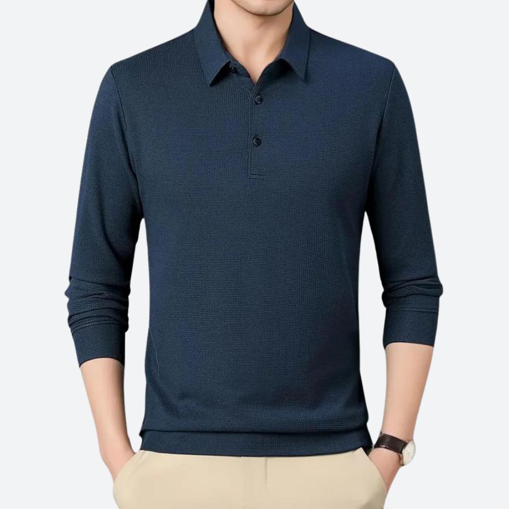 Casual Polo Shirt met Lange Mouwen voor Heren