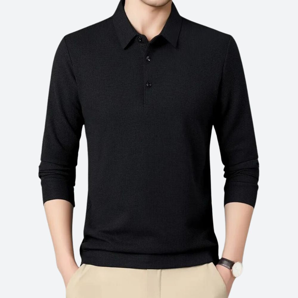 Casual Polo Shirt met Lange Mouwen voor Heren