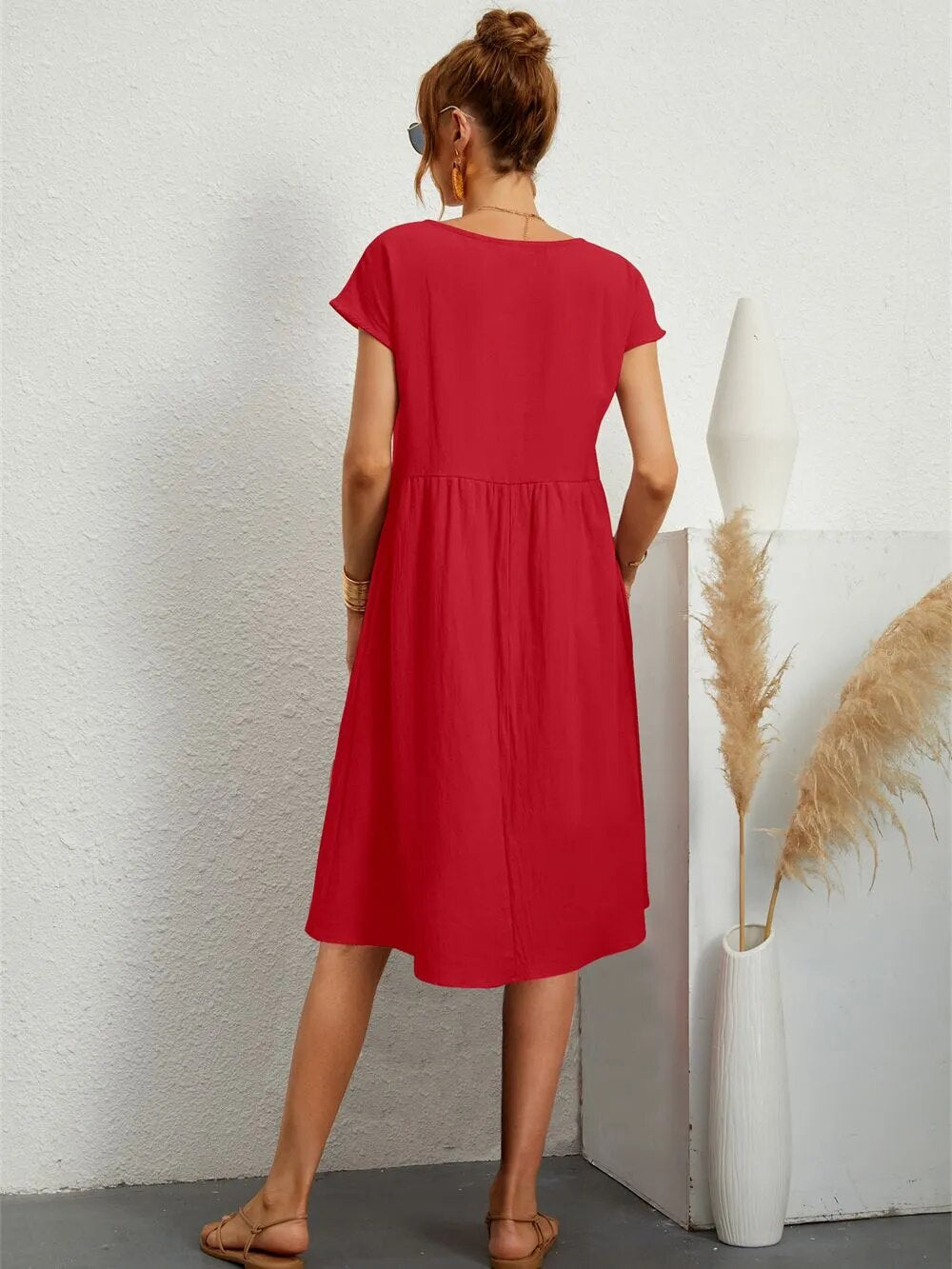 Elegante midi zomerjurk voor dames