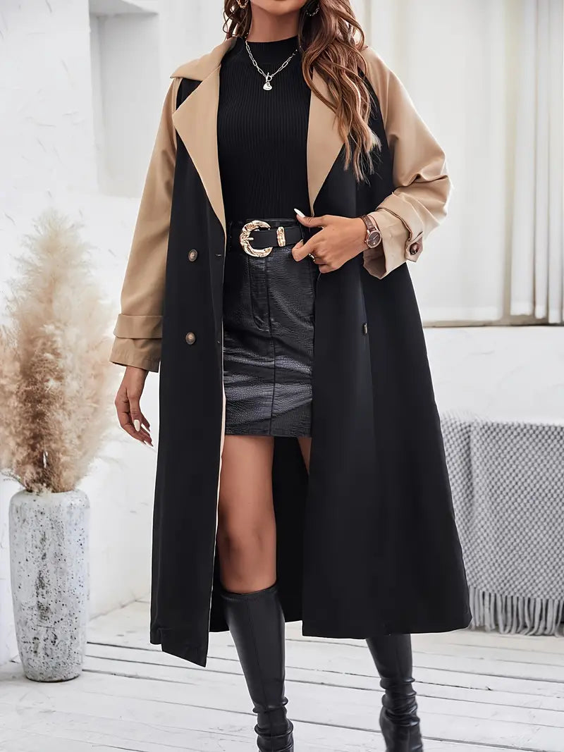 Megan | Stijlvolle 2-Kleurige Trenchcoat