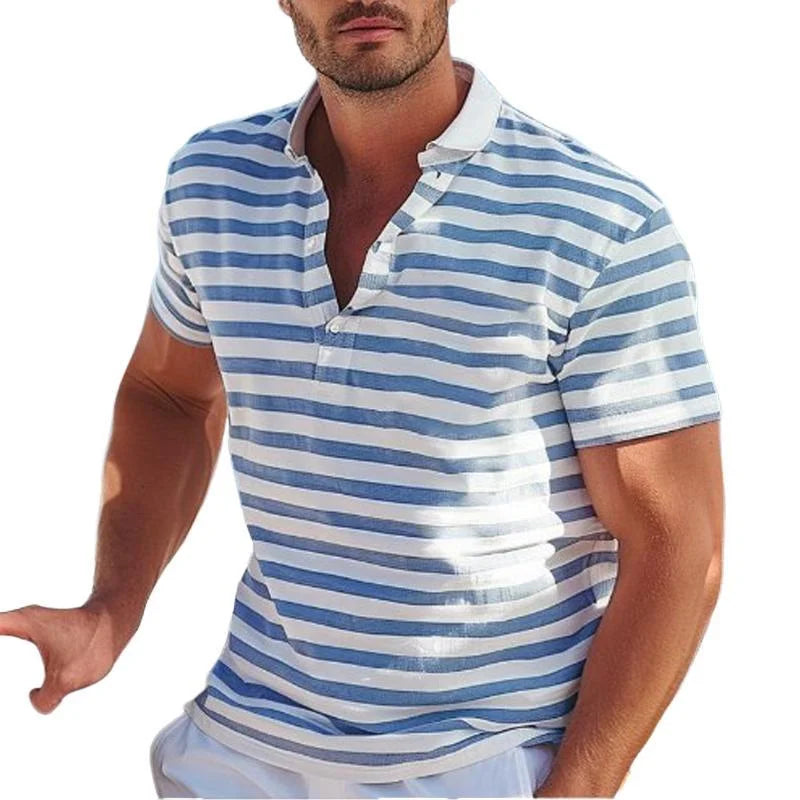 Floris - Retro Gestreept Polo Shirt voor Heren