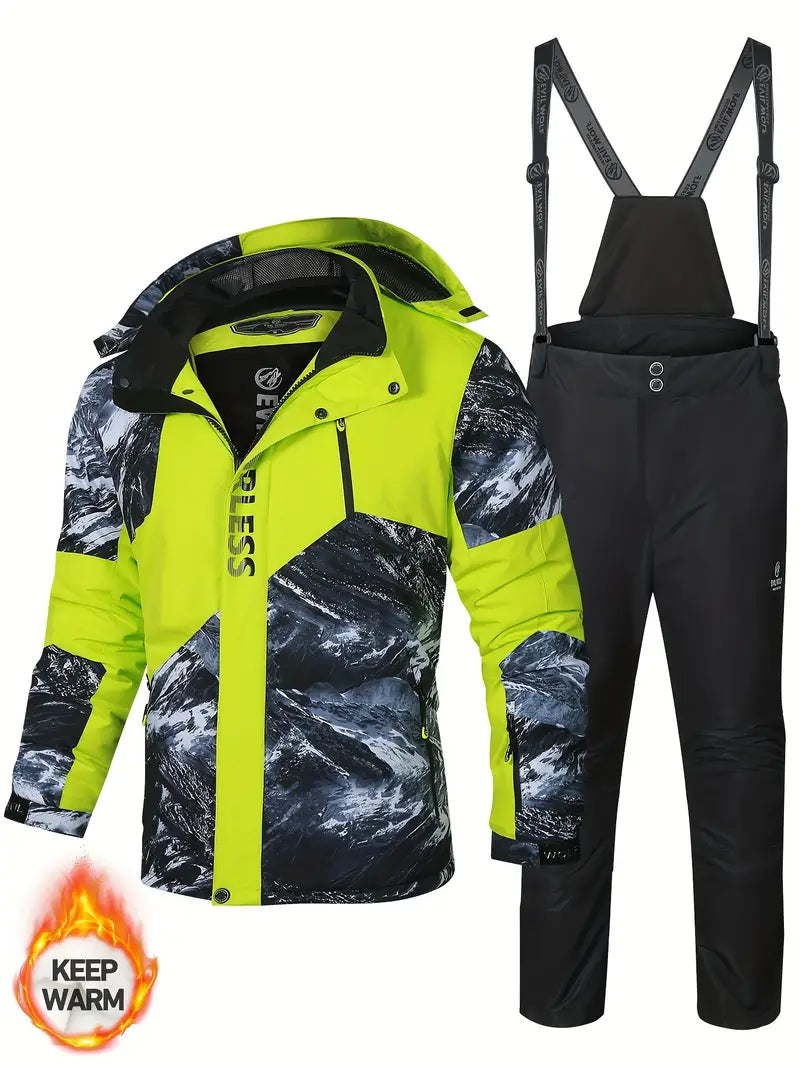 Heren Waterdichte 2-Delige Ski Set met Jas en Broek