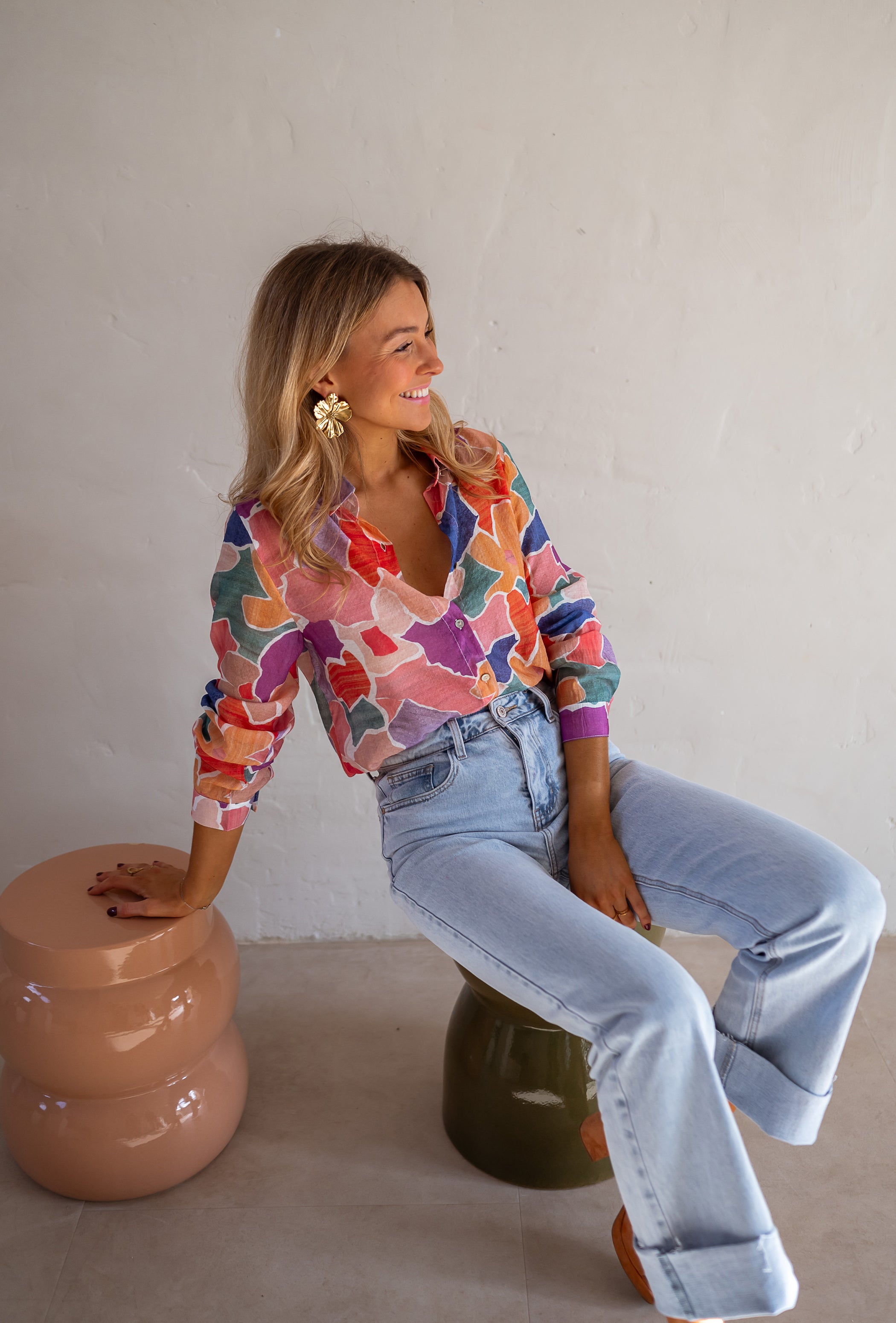 Bela - Kleurrijke Damesblouse