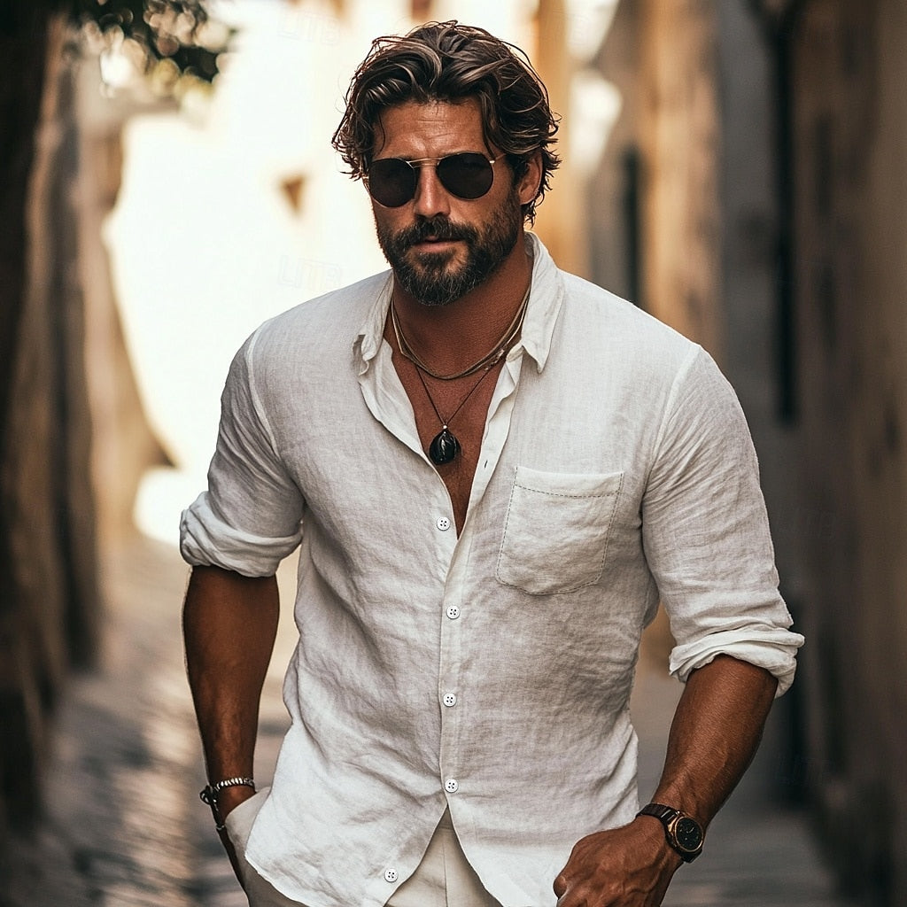 Luca - linnen overhemd voor de zomer